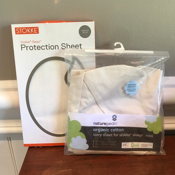 Ivory Naturepedic Organic Cotton Stokke Fitted Crib Sheet Nursery